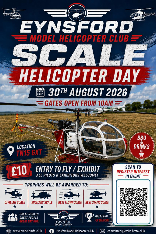 Eynsford Model Helicopter Club Scale Day 2026 @ Eynsford Model Heli Club